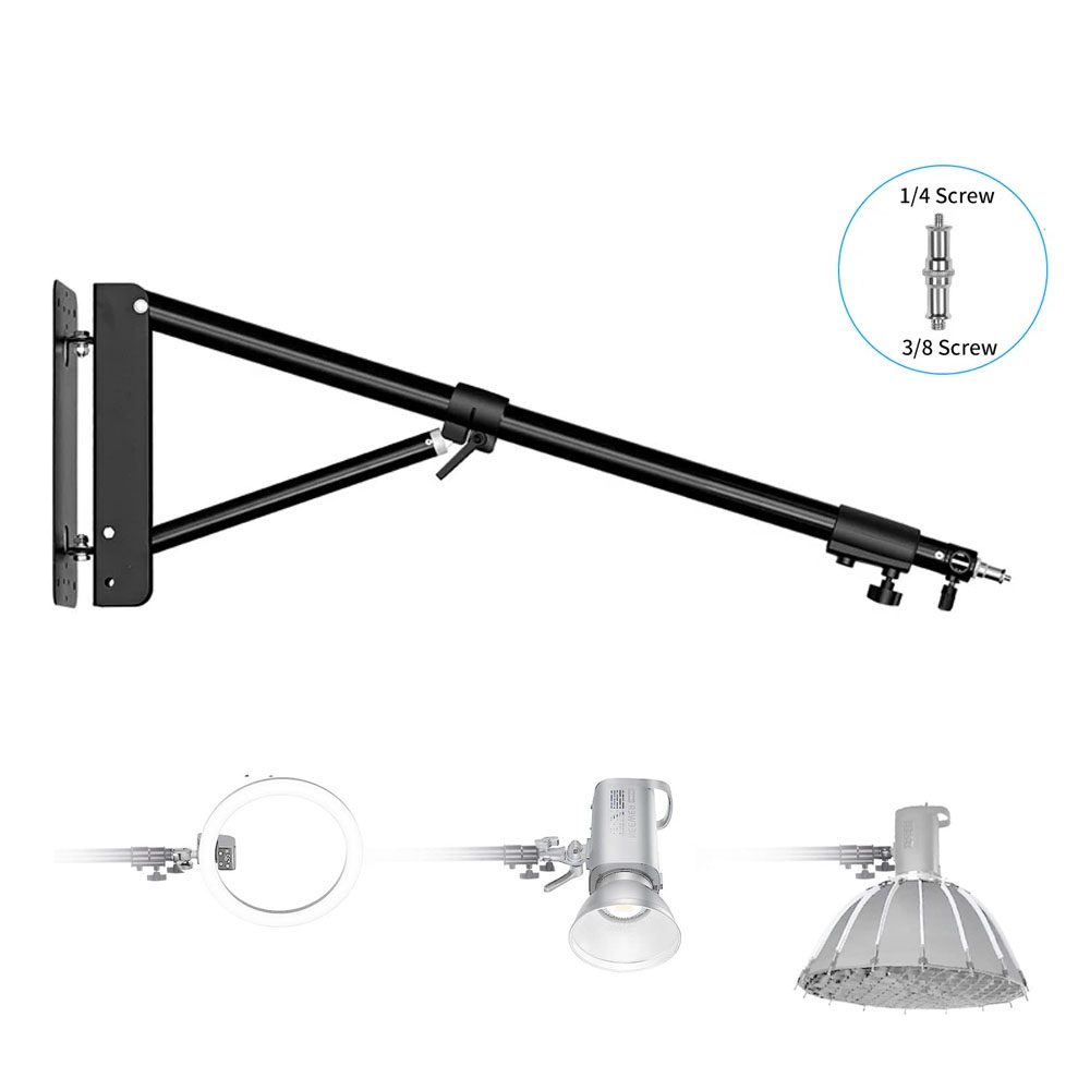 Photography Lighting Reflectors - 100/135/ 170cm Wall Mounting Triangle Boom