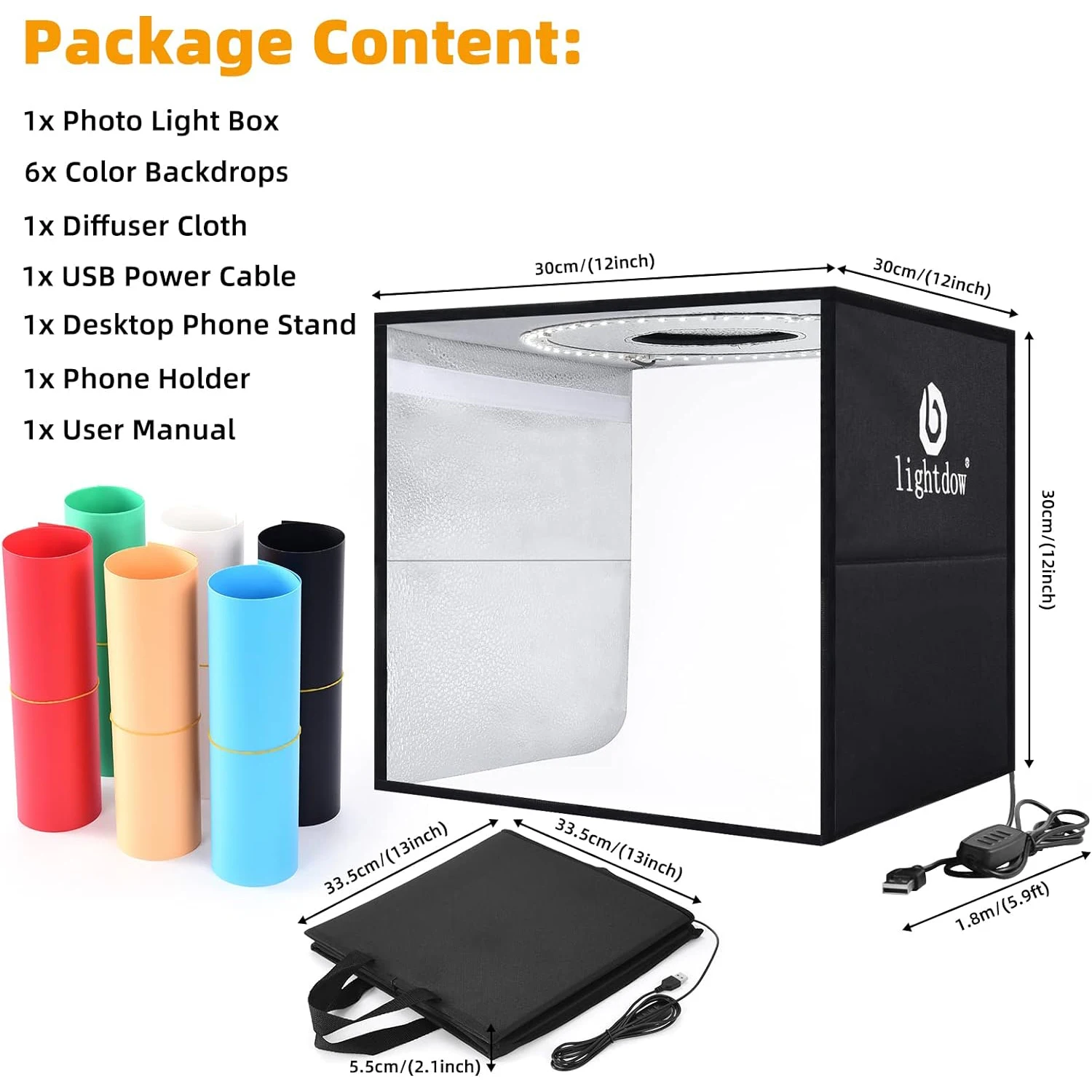 Photography Lighting Case - Lightdow Photo Studio Light Box Kit