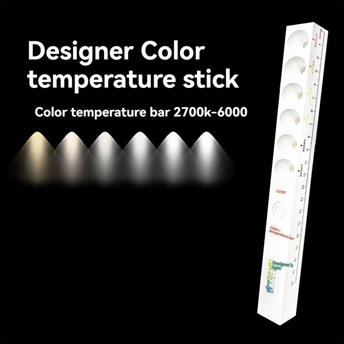 Photography Lighting Wand - Sep. 6Modes Color Temperature Lamp Stick