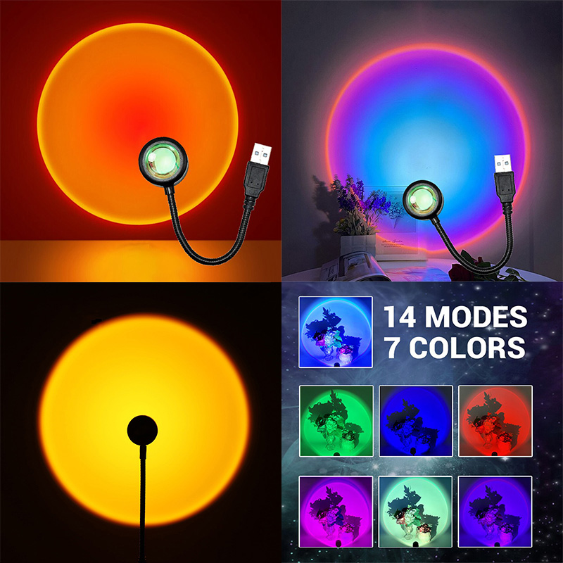 Photography Lighting Mood - ZK40 LED Sunset Lamp Nightlights USB