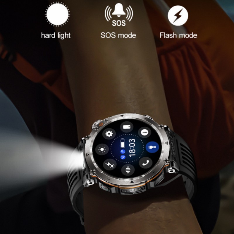 Flashlight Smart Watch Men BT  - Photography Lighting Assistant ulasan dan harga