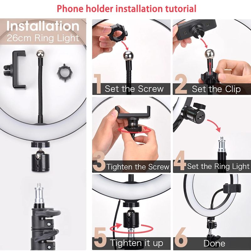 16/26/33cm Selfie Ring Light P - Photography Lighting Wand ulasan dan harga