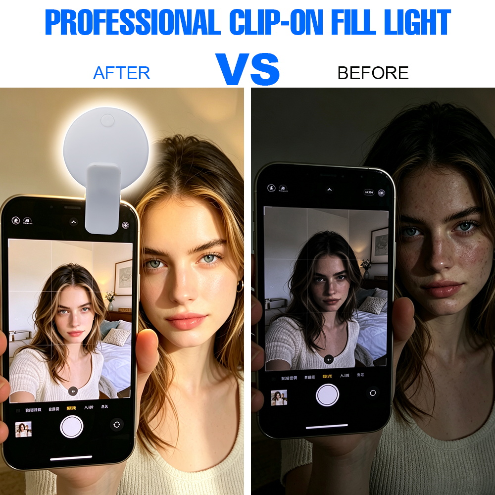 Portable Clip‑on Selfie Fill L - Makeup Photography Lighting ulasan dan harga