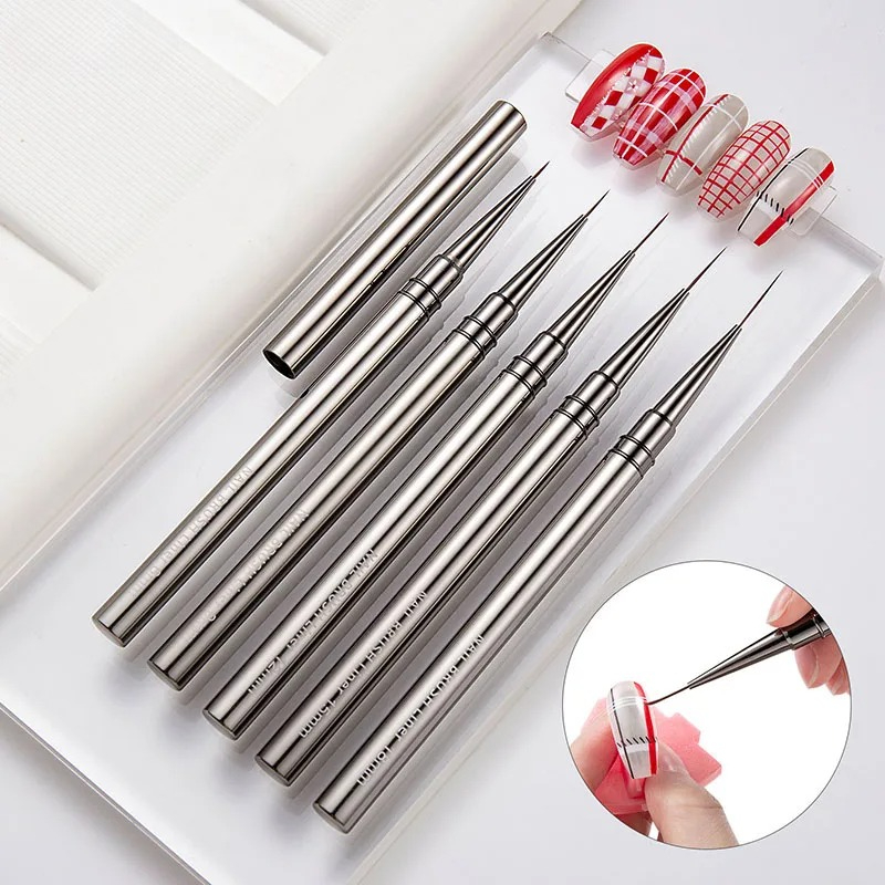 5pcs Nail Art Liner Brushes Se - Coloured Gel Set ulasan dan harga