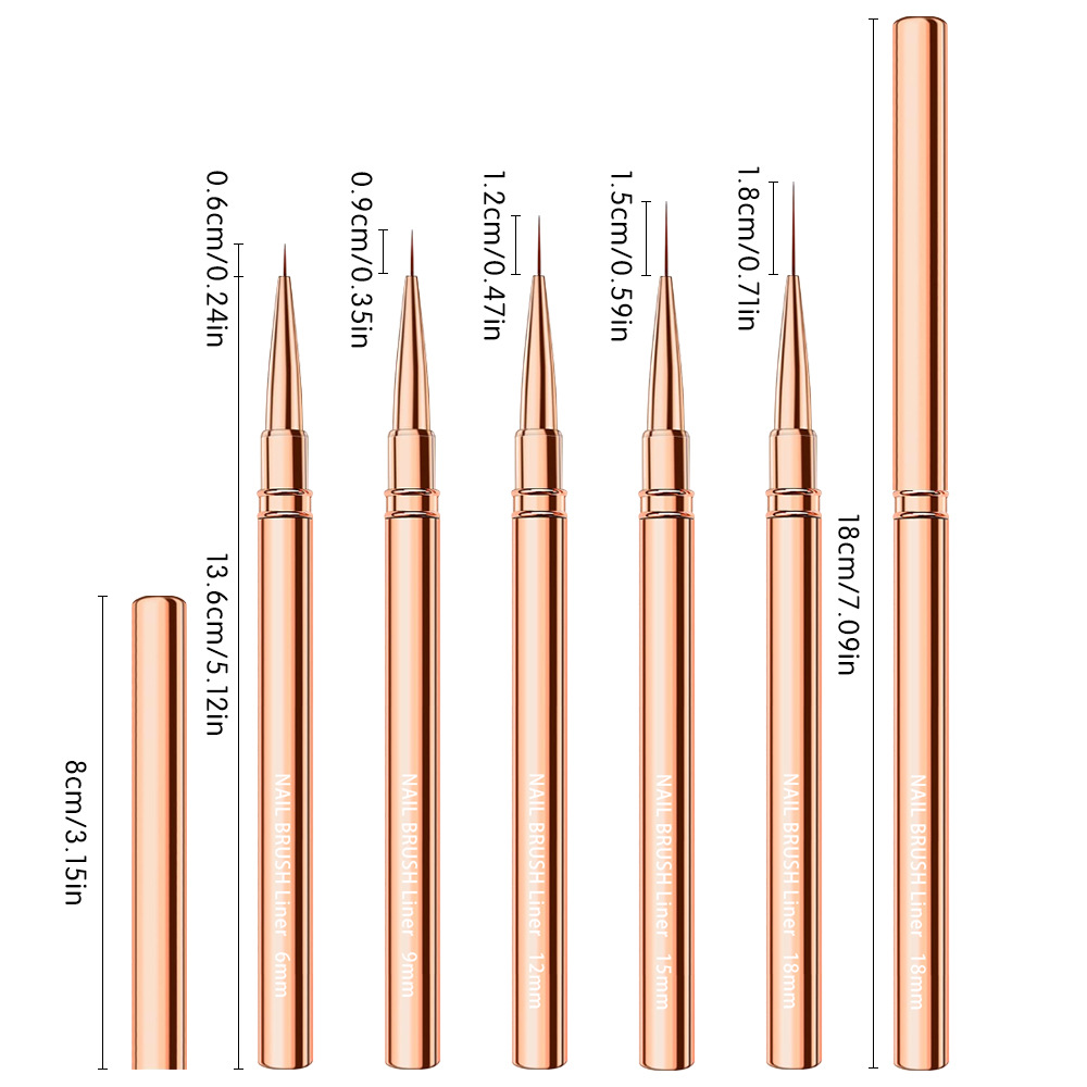 5pcs Nail Art Liner Brushes Se - Coloured Gel Set ulasan dan harga