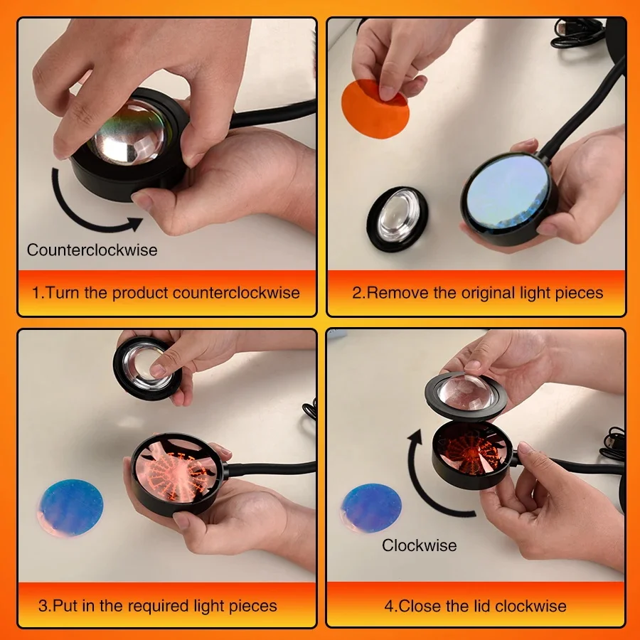 Sunset Lamp Night Light Multi  - Photography Lighting Mood ulasan dan harga