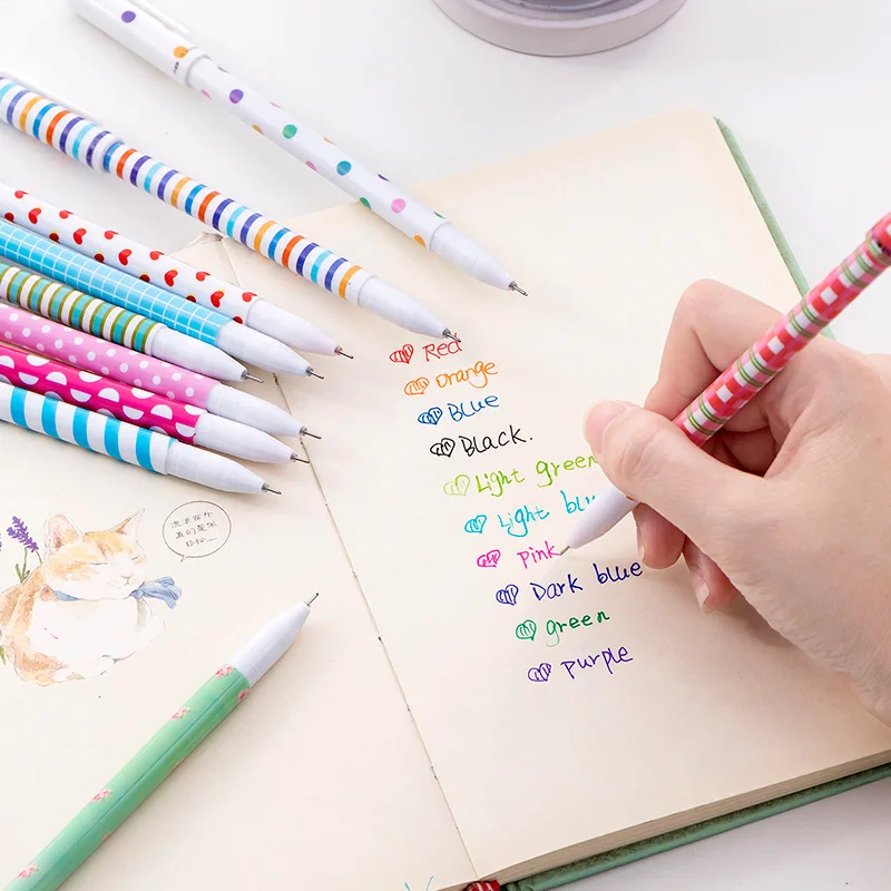 10Pcs/Box Cute Stationery 10 C - Coloured Gel Set ulasan dan harga