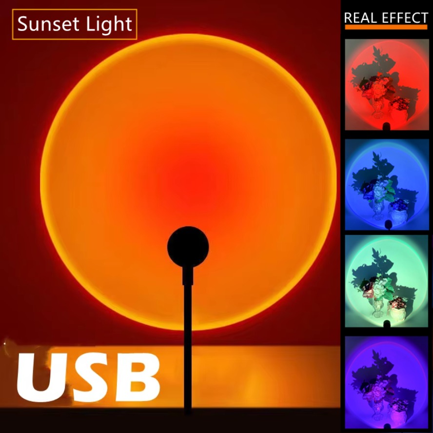 Led 5V Colorful USB Sunset Lam - Photography Lighting Mood ulasan dan harga