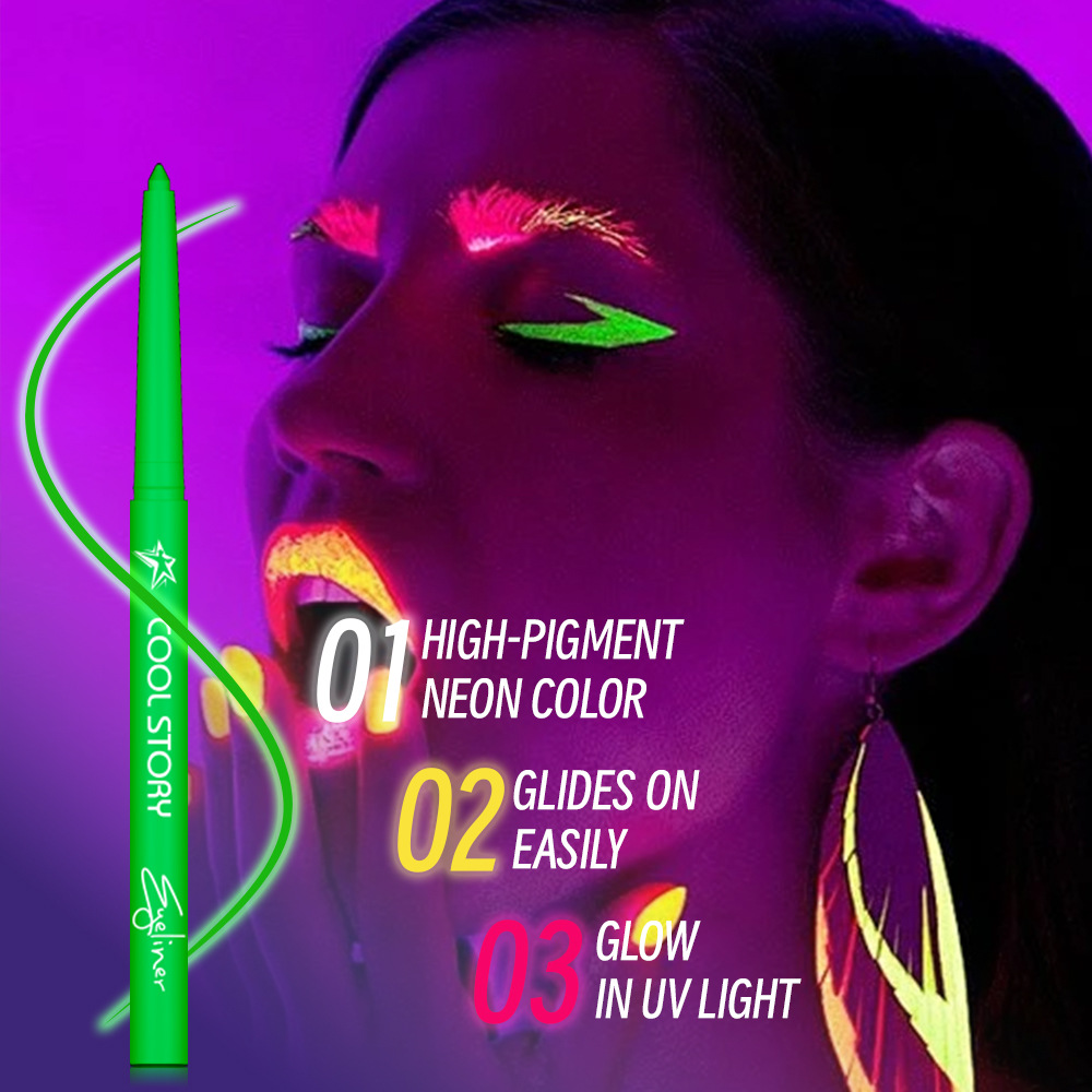12 colours fluorescent eyeline - Coloured Gel Set ulasan dan harga