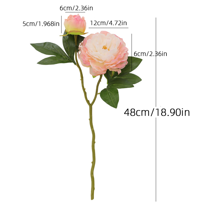 1PC Retro 2 Head Peony Simulat - Photography Lighting Simulator Free ulasan dan harga