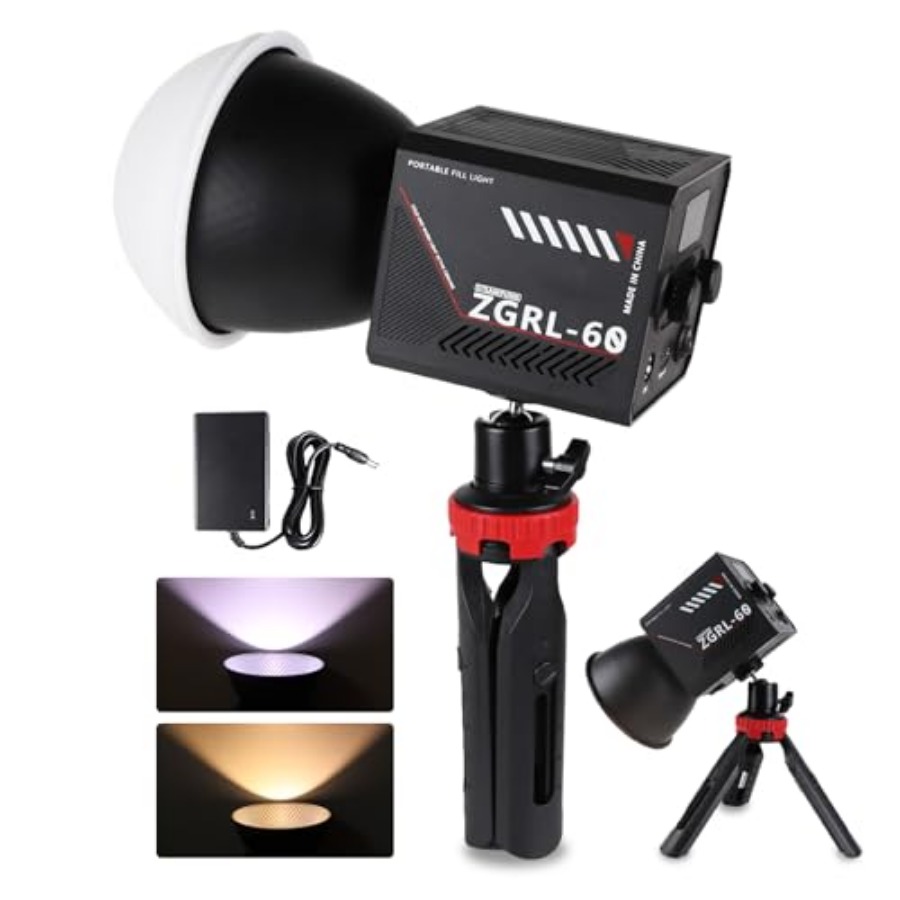 60W COB LED Video Light Handhe - Photography Lighting Studio ulasan dan harga