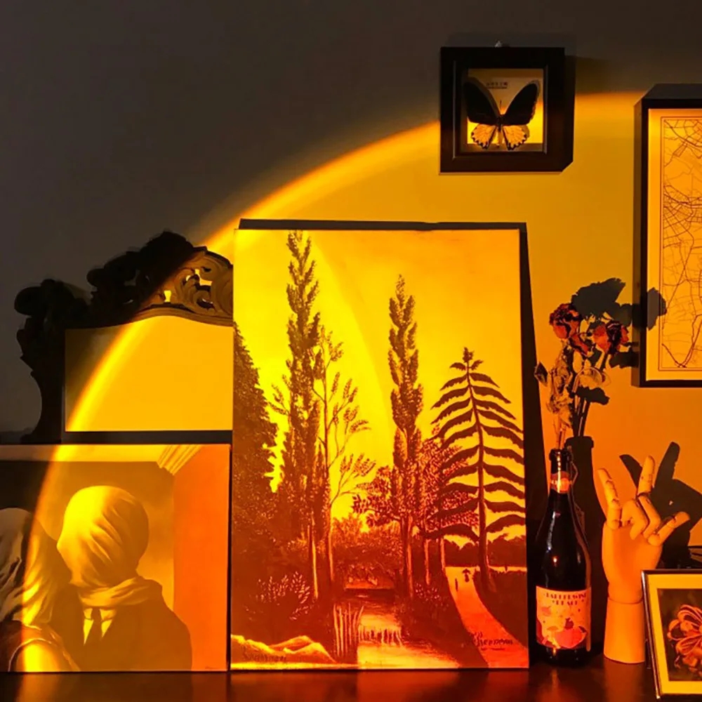 LED Sunset Lamp Nightlights Pr - Photography Lighting Mood ulasan dan harga