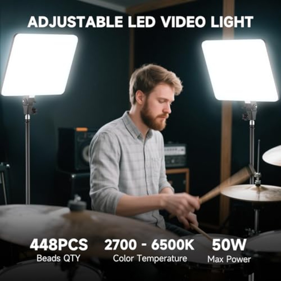 2-Pack LED Video Light Kit, 14 - Photography Lighting Studio ulasan dan harga