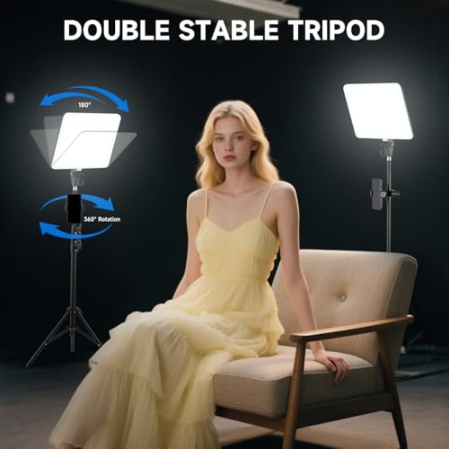 2-Pack LED Video Light Kit, 14 - Photography Lighting Studio ulasan dan harga