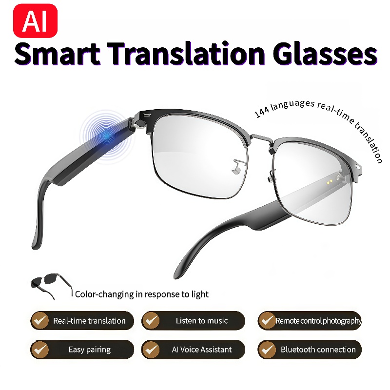 GS13 AI Smart Glasses Color-Ch - Photography Lighting Assistant ulasan dan harga