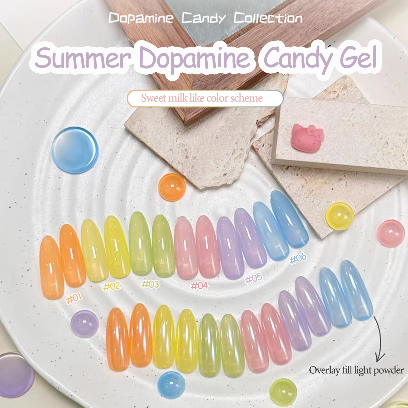 1pcs WS Dopamine Macaron Ice T - Coloured Gel Set ulasan dan harga