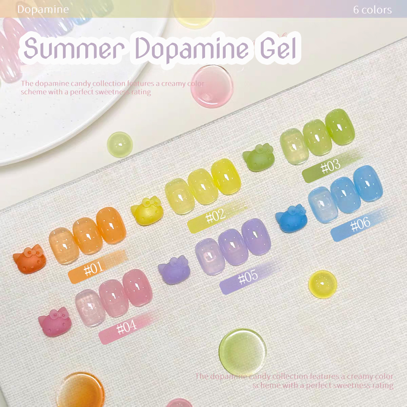 1pcs WS Dopamine Macaron Ice T - Coloured Gel Set ulasan dan harga