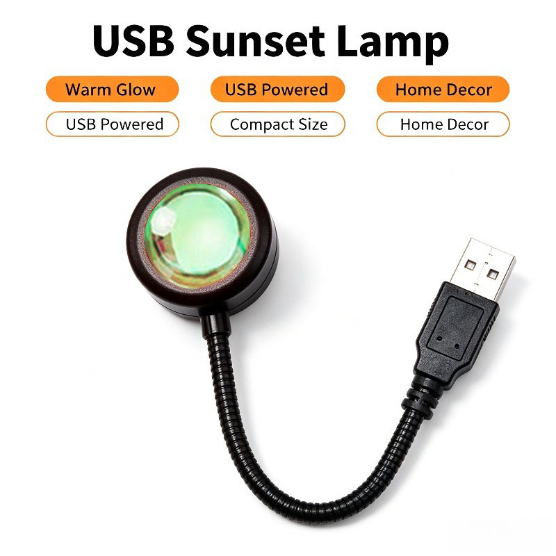 USB Sunset Lamp, Aesthetic Pro - Photography Lighting Mood ulasan dan harga