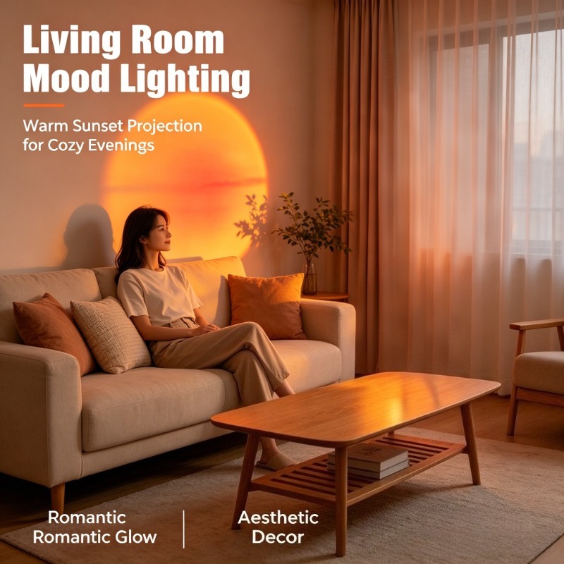 USB Sunset Lamp, Aesthetic Pro - Photography Lighting Mood ulasan dan harga