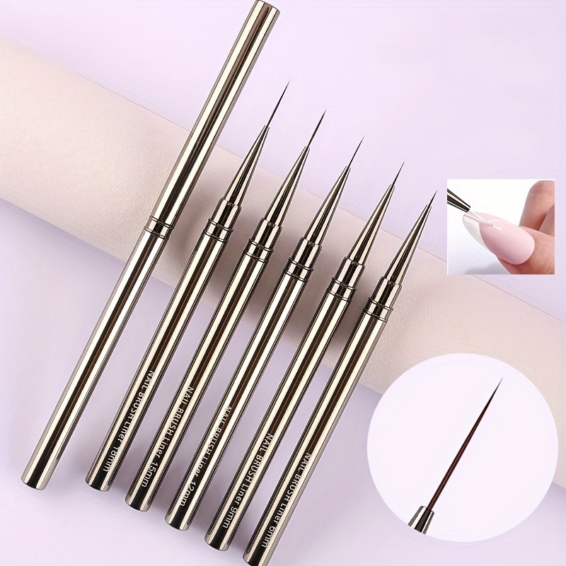 5PCS Nail Art Liner Brushes Ha - Coloured Gel Set ulasan dan harga