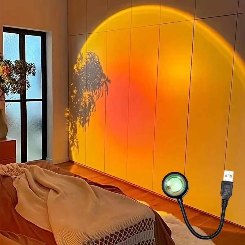 Mini USB ED Sunset Lamp Nightl - Photography Lighting Mood ulasan dan harga