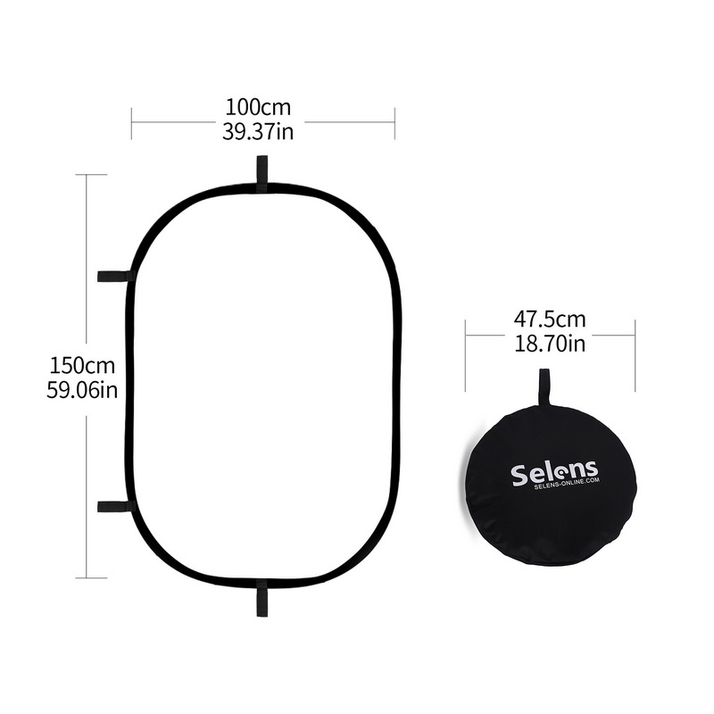 100X150CM Foldable Oval Reflec - Photography Lighting Reflectors ulasan dan harga