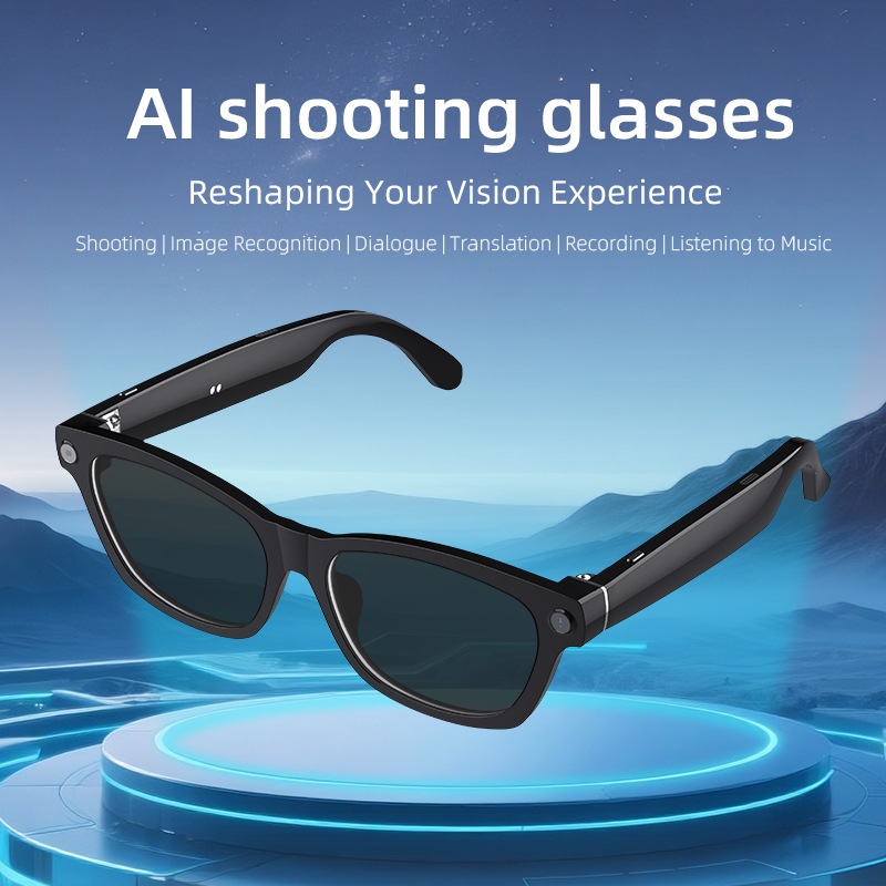 AI Bluetooth Smart Glasses,Blu - Photography Lighting Assistant ulasan dan harga